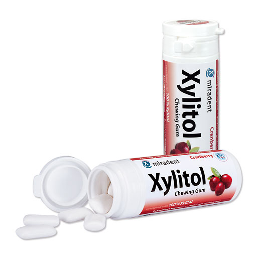 MIRADENT Xylitol Chewing Gum Cranberry