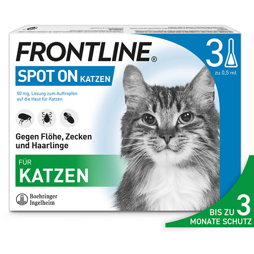 FRONTLINE SPOT-ON gegen Zecken, Fl&ouml;he und Haarlinge f&uuml;r Katzen