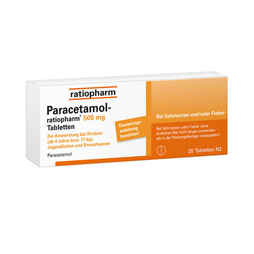 PARACETAMOL-ratiopharm 500 mg Tabletten - bei Fieber & Schmerzen