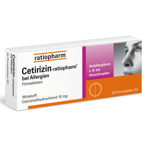 CETIRIZIN-ratiopharm bei Allergien 10 mg Filmtabl.