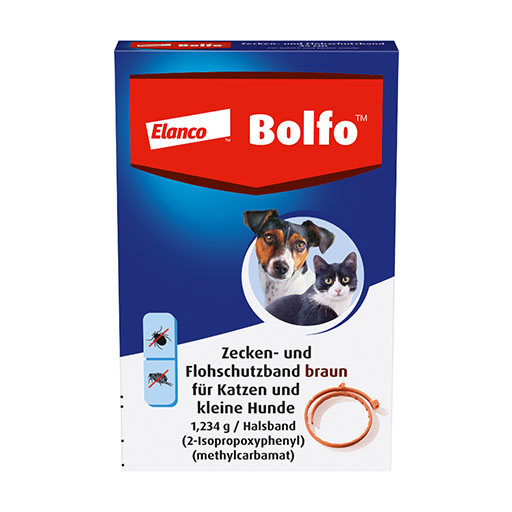 BOLFO Flohschutzband braun f.kleine Hunde/Katzen