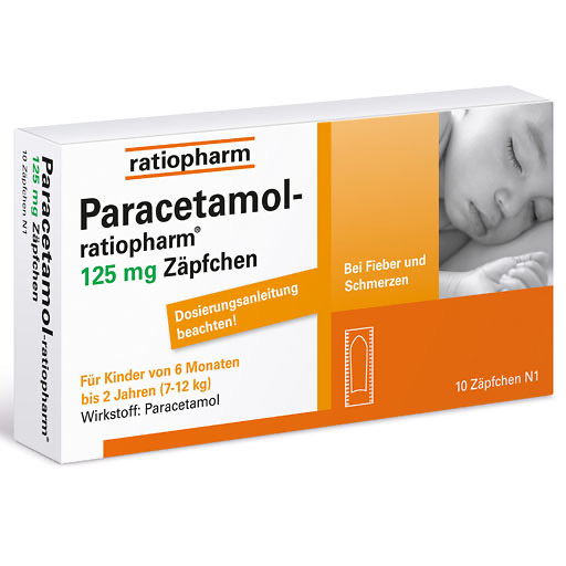 PARACETAMOL-ratiopharm 125 mg Z&auml;pfchen