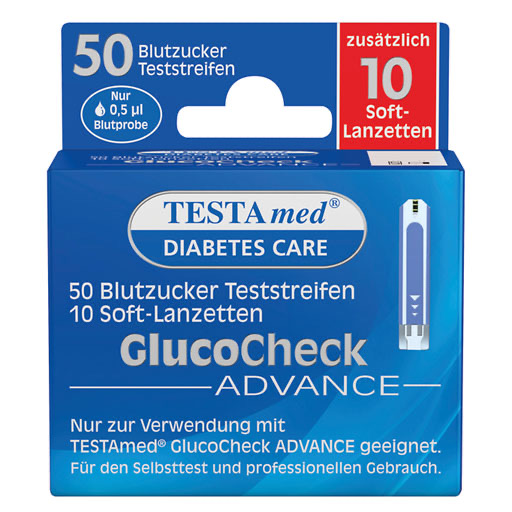 TESTAMED GlucoCheck Advance 50 Teststr.m.10 Lanz.