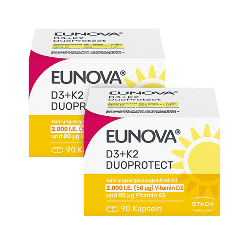 EUNOVA DuoProtect D3+K2 2000 I.E./80 &mu;g Kaps.Kombi