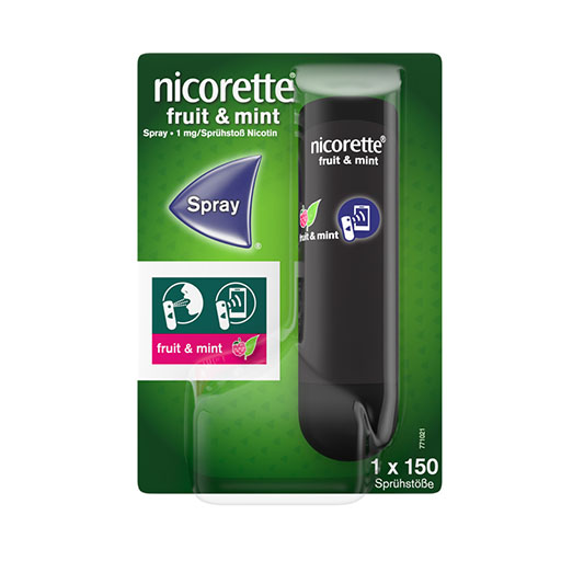 nicorette&reg; Fruit & Mint Spray 1 mg/Spr&uuml;hsto&szlig; NFC